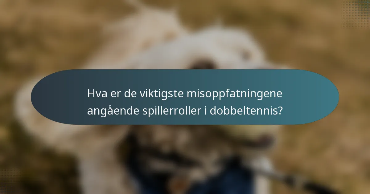 Hva er de viktigste misoppfatningene angående spillerroller i dobbeltennis?